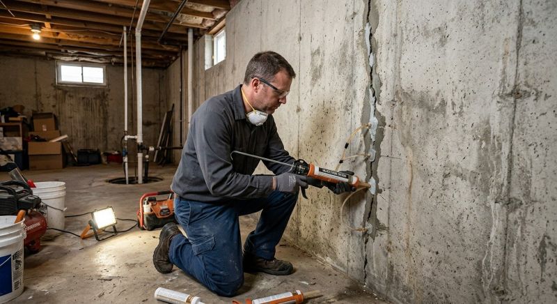 Basement Crack Repair in Redwood City, CA
