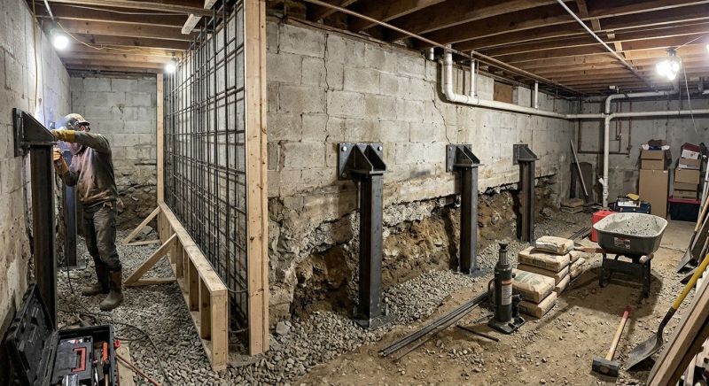 Basement Stabilization in Redwood City, CA