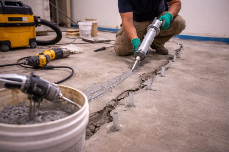 Cracked Basement Floor Repair in Redwood City, CA