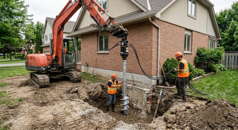 Helical Pile Installation in Redwood City, CA