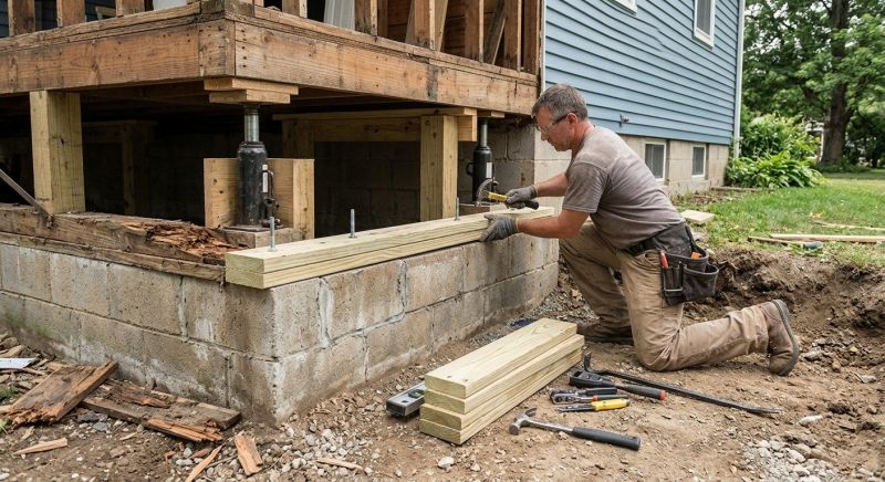 Sinking Foundation Repair in Pescadero, CA